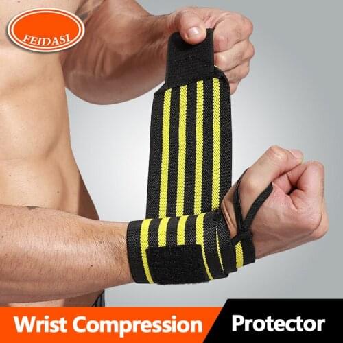 1pc Sports gym Wrist Band Support Strap Wraps Hand Sprain Wraps Bandage Fitness Training Safety Hand Bands Belt Weightlifting