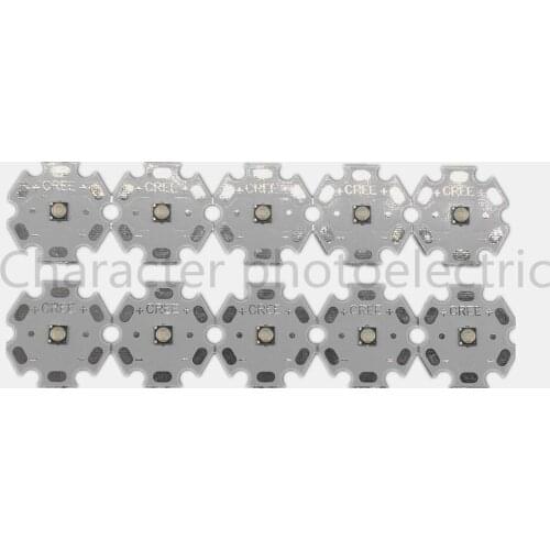 10pcs Cree XPE XP-E R3 1-3W LED Emitter Diode Neutral White Cool White Red Green Blue Royal Blue LED with 20/16/14/8mm heatsink