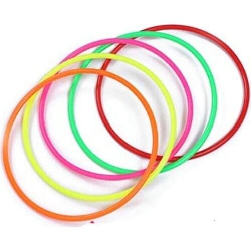 10pcs rings throwing circles for toy sport Toy 17cm Outdoor Colorful Plastic Hoopla Rings Throwing Circles For Kid Fun Sport Toy