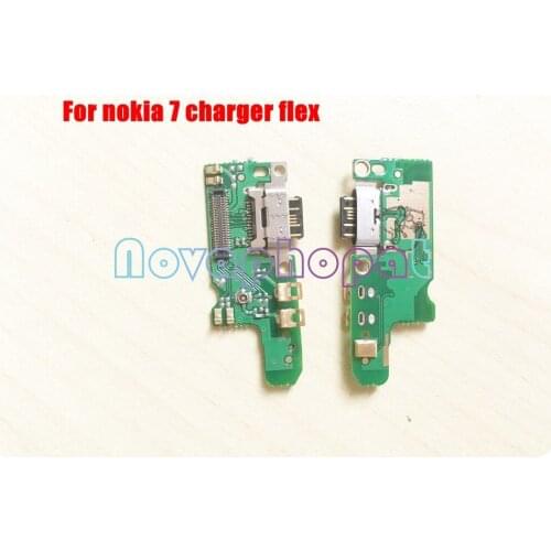 Novaphopat 10pcs/lot For Nokia 6 7 Micro Charging Port Connector USB Dock Charger Data Transfer Connect Flex Cable Microphone
