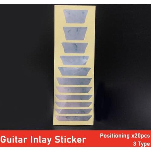 20pcs Acoustic Electric Guitar Inlay Sticker Positioning Imitation Abalone Fretboard Decals Guitar Neck Sticker Guitarra Parts