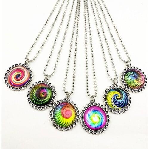 24pcs Popular pinkycolor Indian Buddhism Silver plated antique Bohemia Necklace for women girl best gift wholesale