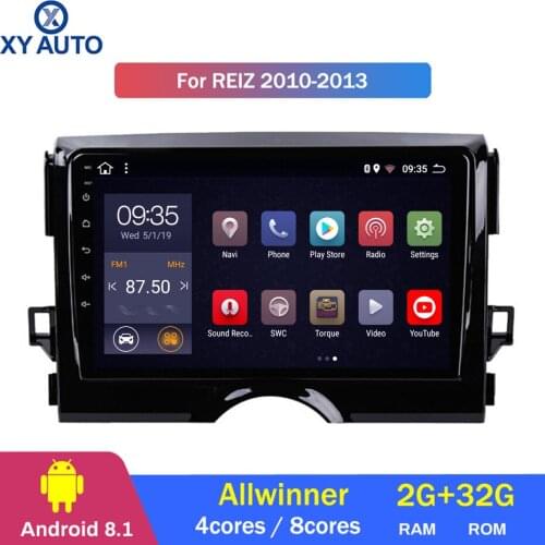 9 inch 2.5D IPS HD multi-touch screen Android8.1 2G RAM 32G ROM NAVI with BlueTooth USB WIFI SWC for Toyota Reiz 2010-2013