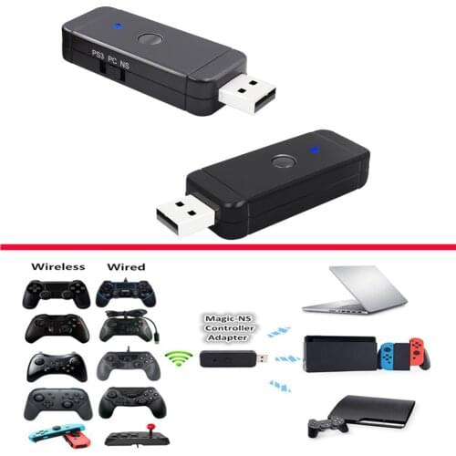 Wireless Controller Adapter for NS Switch Fighting Stick Adapter for PS4 PS3 PC for Xbox One S 360 Controller
