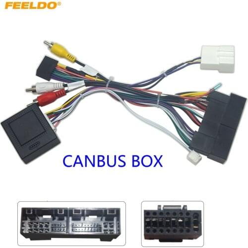 FEELDO Car Radio Audio 16PIN Android Power Calbe With Canbus Box For Hyundai Elantra KIA K3 Sorento Wiring Harness Adapter #6499