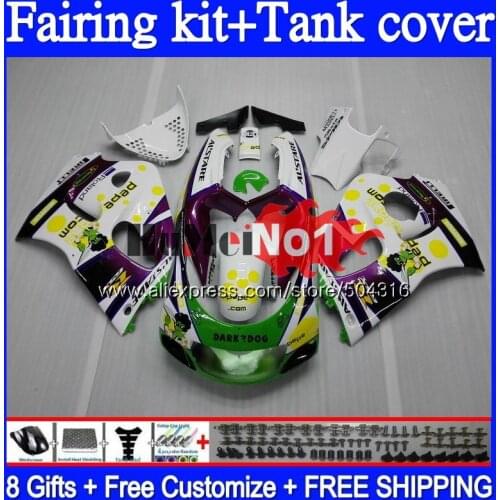 +Tank For SUZUKI SRAD GSXR 750 600 GSX-R600 Purple white 62MC.65 GSXR750 GSXR600 96 97 98 99 00 1996 1997 1998 1999 2000 Fairing
