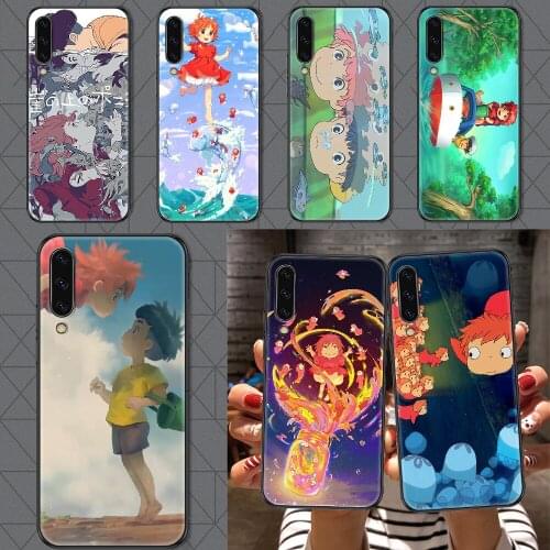 Anime Ponyo on the Cliff Phone case For Samsung Galaxy A 3 5 7 8 10 20 21 30 40 50 51 70 71 E S 2016 2018 4G black fashion coque