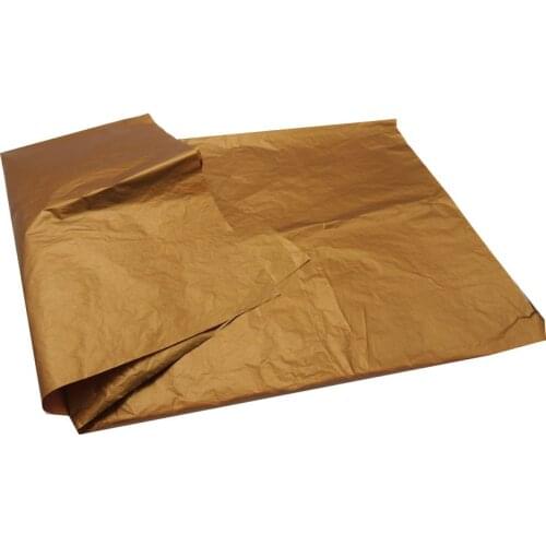 Two sides metallic coupe gold foil ink color tissue paper for packing