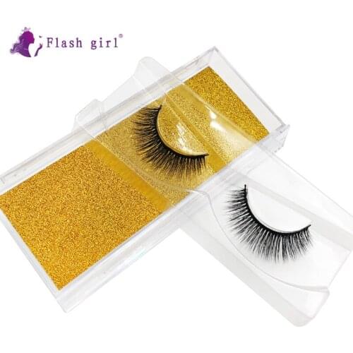 Flash Girl 3D Mink Eyelashes Z-28 Handmade Cruelty Free False Eyelashes Natural Volume Thick Soft Fake Eye Lashes