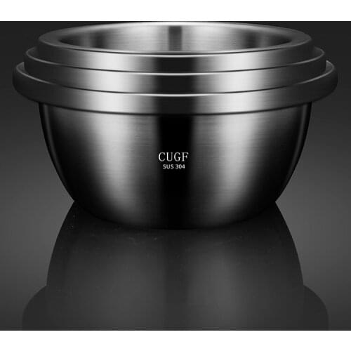Germany Cugf Deepen Dish Washing Basin Kitchen And Face Kneading Soup Pots Food Level 304 Stainless Steel Basin Household