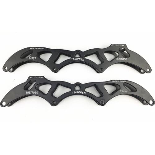 JEERKOOL 4*110mm Wheels Roller Skates Inline Speed Skating Frame 195mm Mounting Distance 7050 Aluminium Alloy 352mm Length DJ38