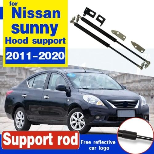 For Nissan Sunny 2011-2020 Bonnet Hood Modify Gas Struts Lift Support Shock Damper Accessories Absorber Support rod Bracket