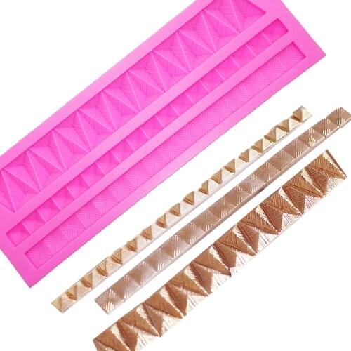 Strip Sugarcraft cake lace Border Silicone mold fondant mold cake decorating tools chocolate gumpaste mold T1127