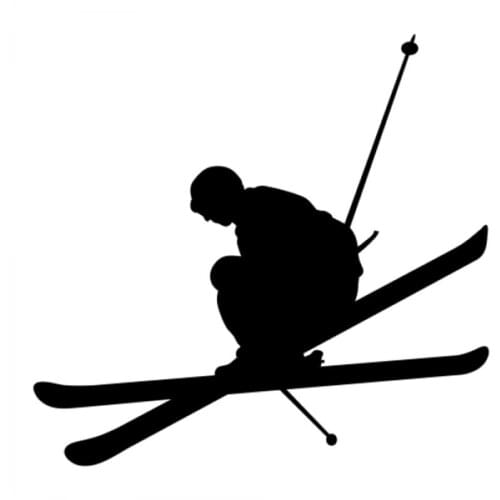Skiing Sport Lover Car Sticker Decals Winter Games Skiing Cars Styling Waterproof Vinyl Motorcycle CL367