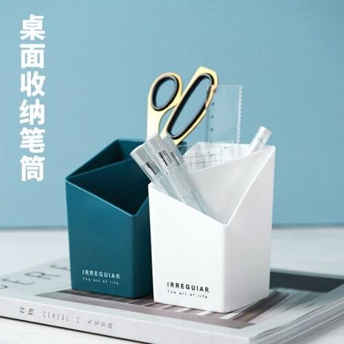 Multi-function Desktop Pen Holder Office School Storage Case Plastic Box Desk Pen Pencil Organizer Mobile Phone Bracket