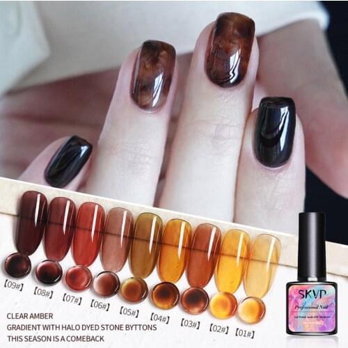 SKVP Dull Color Gel Polish Translucent Manicuring Amber UV LED Crystal Gel Soak Off Jelly UV Gel Nail Polish Semi Permanent