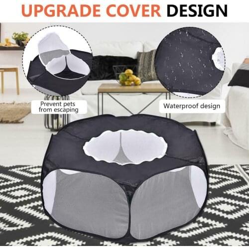 Portable Pet Puppy Cats Playpen Kennels Indoor Outdoor Small Animal Hamsters Fence Tent Cage With Cover Waterproof Camping House