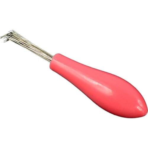 Practical Hair Comb Brush Cleaner Cleaning Tool Hair Remover Embedded Beauty Tools Plastic Handle Hair Brush Cleaner