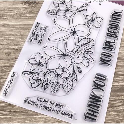 Flowers Transparent Clear Silicone Stamp/Seal for DIY scrapbooking/photo album Decorative clear stamp A0402