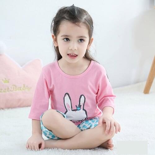 Animal Printed Summer Tops+ Pants 2pc Clothing Sets 2-11Years Teenager Boys Girls Clothes Suits Childrens Casual Cotton Outfits