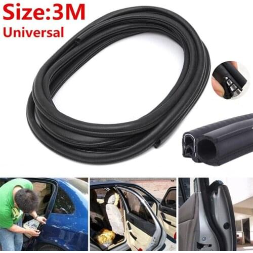 Universal 3M 25mm Car Rubber Seal Strip Door Edge Trim Protector Hardwearing Dustproof With steel sheet