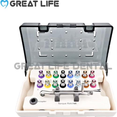 Universal Implant Torque Ratchet Screwdrivers Wrench Dental Handpiece Low Speed Repair Tool Kit Dental Implant Prosthetic Kit