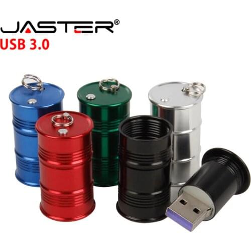 JASTER USB 3.0 New stylish metal mini barrel model USB flash drive 4GB 8GB 16GB 32GB 64GB 128GB Creative metal U disk small gift