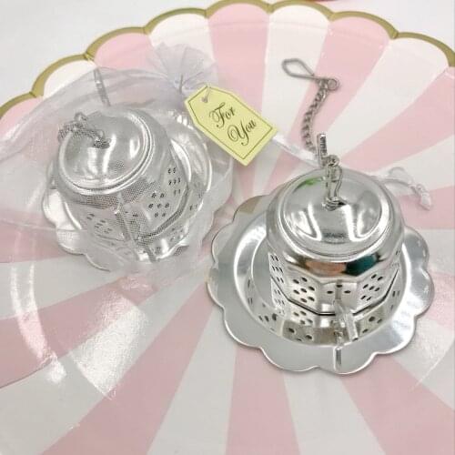 1PCS X Cheap Kitchen Wedding Favors Eco-Friendly Stainless Steel Teapot Tea Infuser Party Supplies Metal Kettle Tea Strainer
