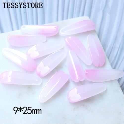 10g/10pcs Various Styles Pink Lampwork Beads Multi-grain Gradient Color Glass Beads Jewelry Making Bracelet Handmade Accessories