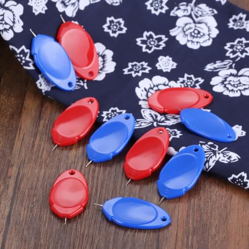 10Pcs Red/Blue Plastic Sewing Needle Threader Thread Elderly Use Guide Tools Needle Threader Sewing Tool Accessories 4cm