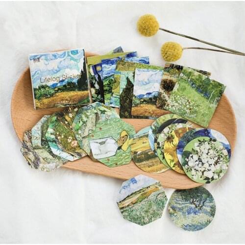 Creative classic 45 pcs Met Painting patterns PVC stickers photo album decorative Sealing sticker pet DIY mixed Styling