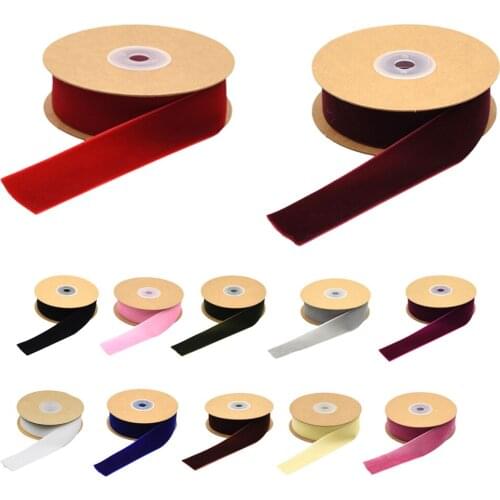 5 Yards 1" Wide Velvet Ribbon Roll for Crafts DIY Hair Bow Clips