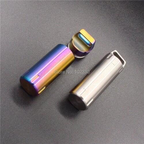 50pcs EDC stainless steel Survival Waterproof Pill/Match Case Box Container Outdoor Hiking Emergency Gear travel Kits Tool S0025