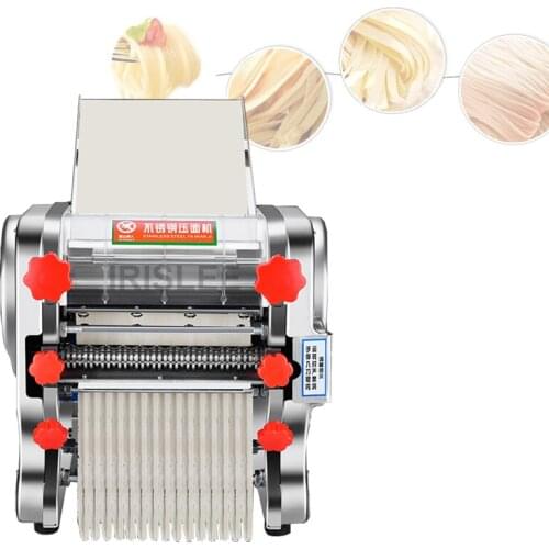Commercial Kneading Machine Electric Noodles Pasta Maker Stainless Steel PressRoller Adjustable Thickness Dough Dumpling Wrappe