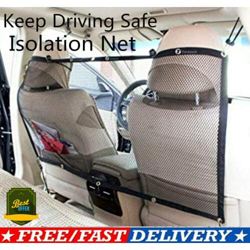 Car Pet Barrier Mesh Dog Car Safety Travel Isolation Net Vehicle Van Back Seat