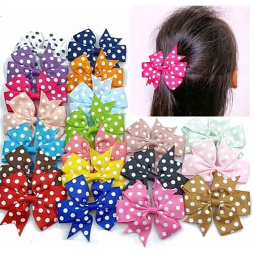 Hair Bows for Girls Christmas Boutique Bow Alligator Clips Grosgrain Ribbon Hair Accessories in Pairs