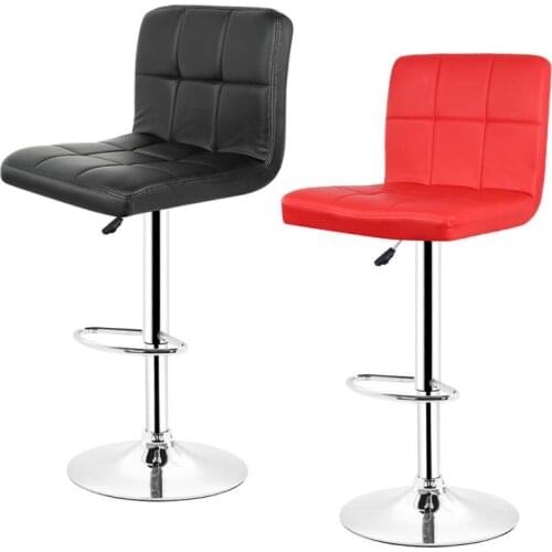 2Pcs/Set Bar Chair Leisure Leather Swivel Bar Stools Chairs Height Adjustable Pneumatic Pub Chair Home Office Kitchen Chair HWC