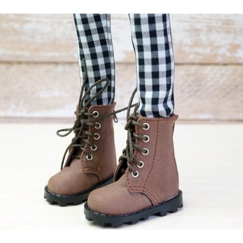 BJD SHOES Coffee Short Boots Flates For 1/4 1/3 1/6 11" 27m Tall YOSD MSD SD DK DZ AOD DD Doll Free Shipping