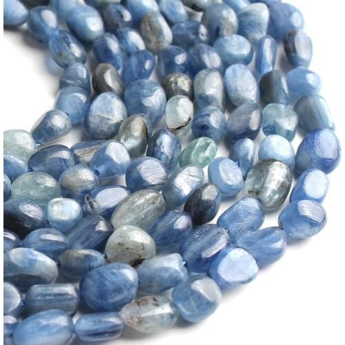6-8mm Irregular Natural Genuine Blue Kyanite Stone Beads Loose Spacer Beads For DIY Jewelry Making Bracelet Necklace 15