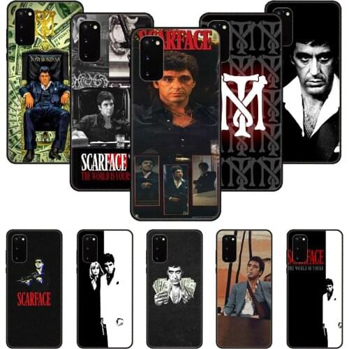 Phone Case For SamSung Galaxy S Note 10 20 7 6 9 8 Plus Edge E Ultra Lite Black Cover Coque Art Scarface Tony Montana