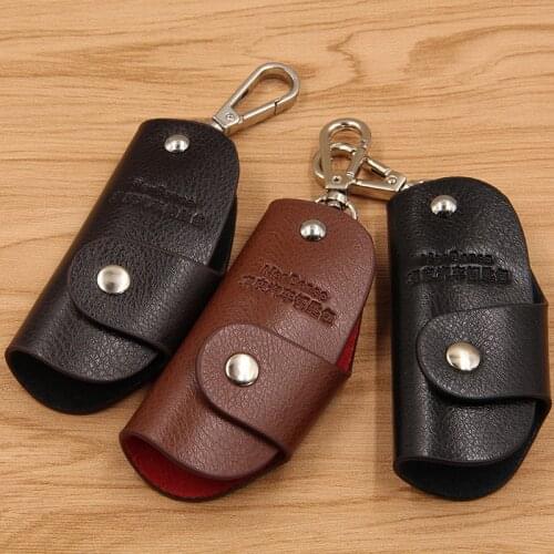 Pu Leather Car Key Case Cover Bag For For Key Cover Protect Vintage Design Hasp Close Waterproof Mini Take Easy Car Key Holders