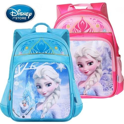 Disney Frozen Elsa Snow Queen Girl Backpack Princess Sophia Kid School Bag Large Capacity Student Cartoon Backpack Birthday Gift