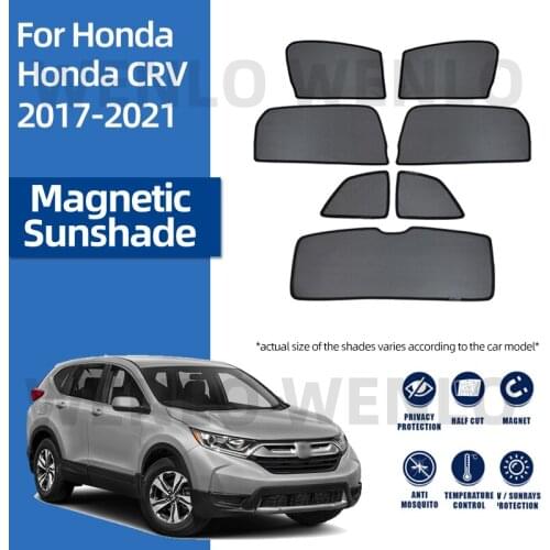 For Honda CRV 7Seats 2017-2021 Magnet Mesh Curtain Sunshade Front Window Foldable Windscreen Sun Shade Privacy Block UV Protect