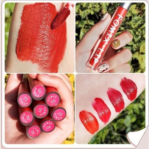 FOMIX Matte Lip Gloss Light Lasting Non-stick High Color Rendering Liquid Lipstick Not Easy To Fade Velvet Lip Glaze TSLM1