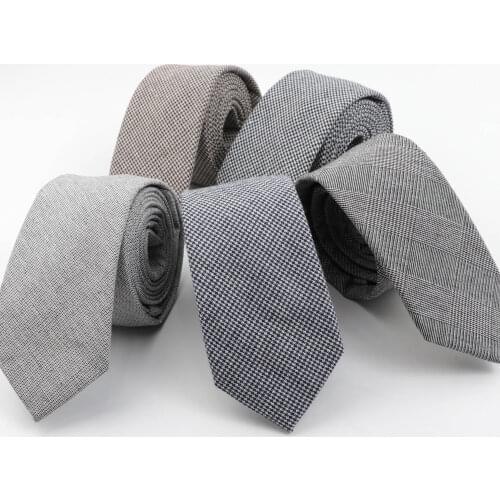 Striped Color 6cm Tie Cotton Pure Colorful Slim Neckties for Wedding Ties Skinny Groom Necktie for Men