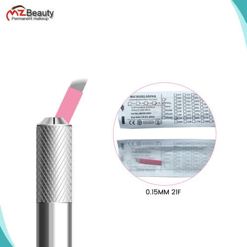 Microblading 0.15mm Tebori Blades Needles Tattoo needles Permanent Makeup Needle 21Flat Manual Eyebrow Blades Tattoo Supplies