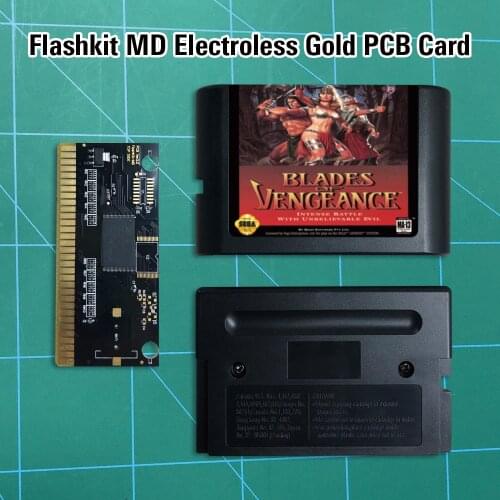 Blades of Vengeance - Flashkit MD Electroless Gold PCB Card 16 bit MD Games Cartridge For MegaDrive Genesis console
