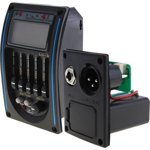 LC5 Band Acoustic Electric Guitar Bass Preamplifier EQ Equalizer Pickup Tuner