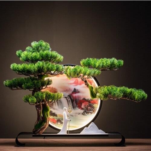 The Simulation Tree Desktop Decoration Home Antique A Visitor Zen Garden Chinese Style Ceramic Figurines Living Room Decoration