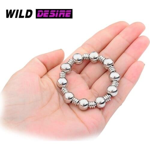 Male Ring BDSM Stainless steel Ball Stretcher Metal Penis Bondage Cock Ring Delay ejaculation male New Sex Gays Shop Toys Men